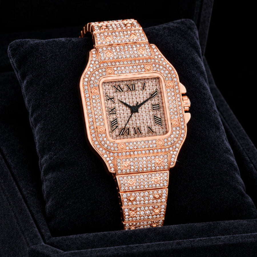 Iced Out Gold Watch