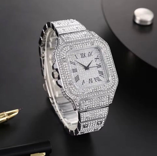 Iced Out Gold Watch