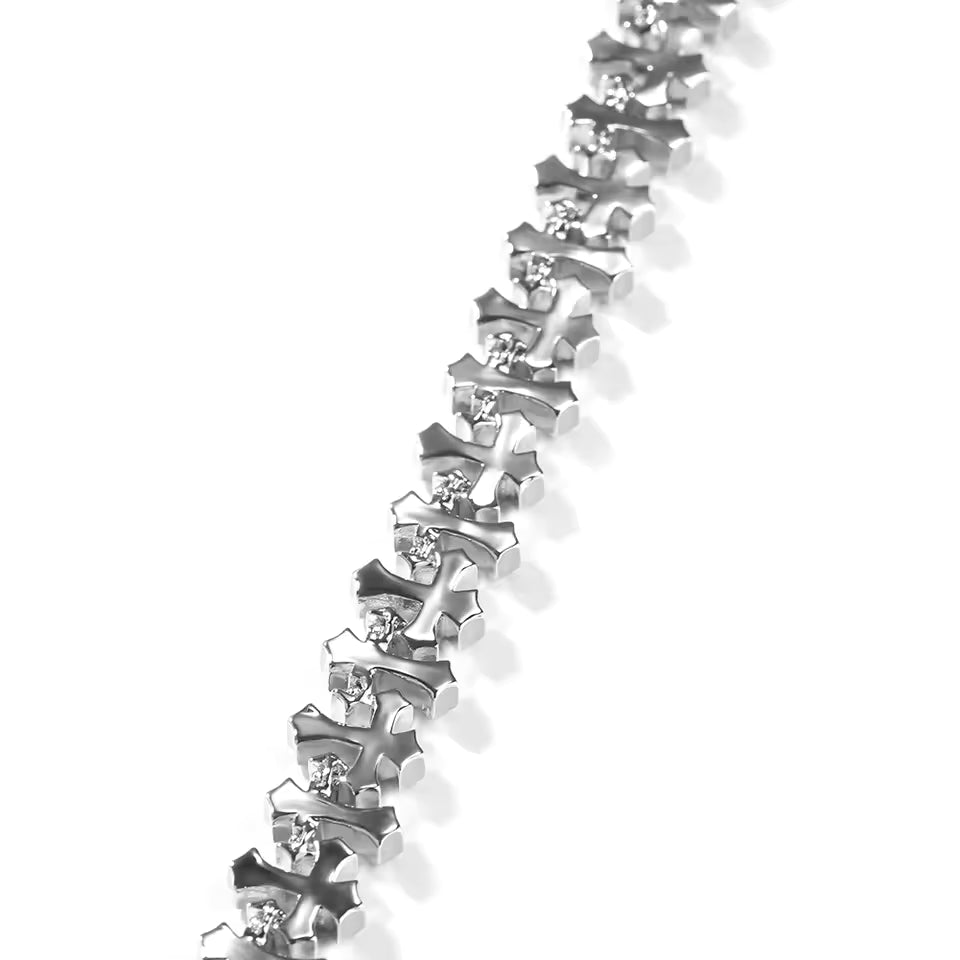 Iced-out Cross Link Chain & Bracelet