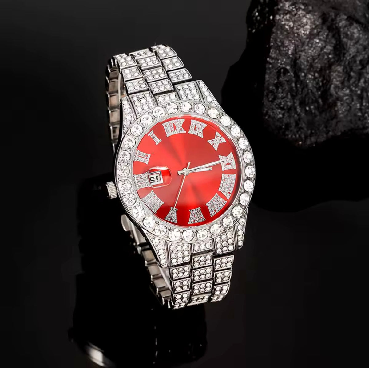 Round Color Iced Watch