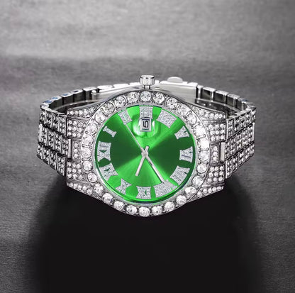 Round Color Iced Watch