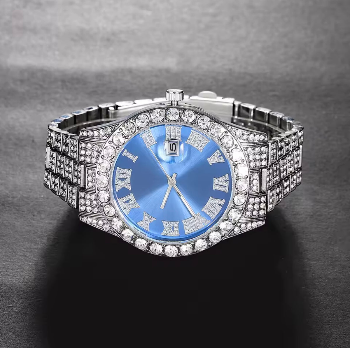 Round Color Iced Watch