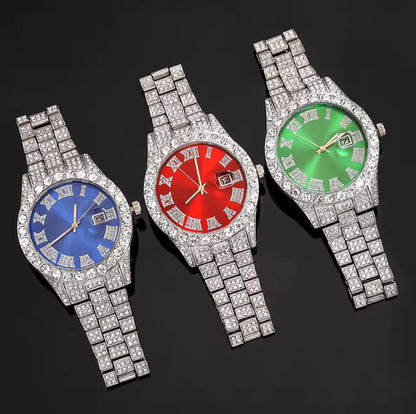Round Color Iced Watch