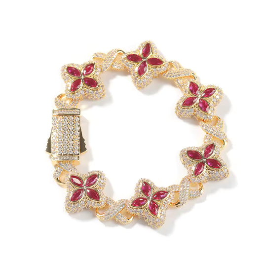 Floral Iced Out Bracelets