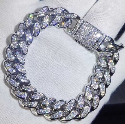 Iced-out Cuban Link Bracelet