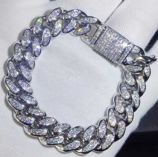 Iced-out Cuban Link Bracelet