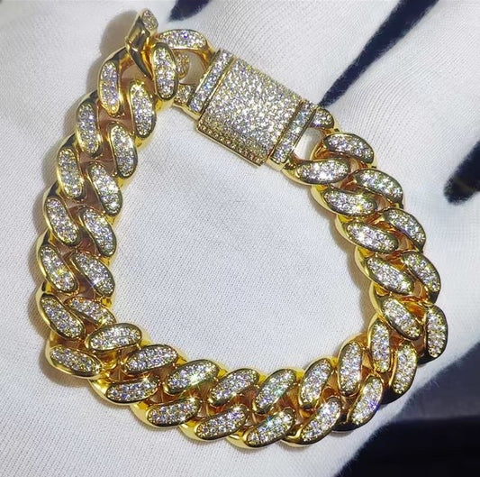 Iced-out Cuban Link Bracelet