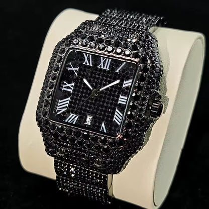 Iced Out Square Face Watch – Thick Bezel