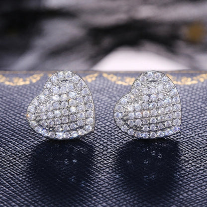 Heart Iced Out Earrings
