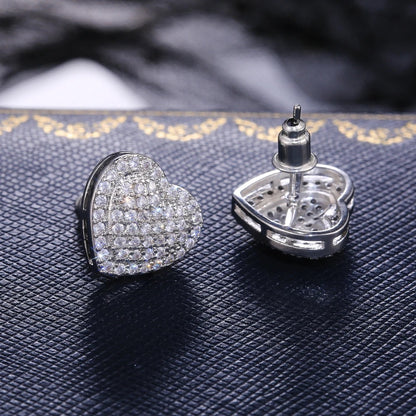 Heart Iced Out Earrings