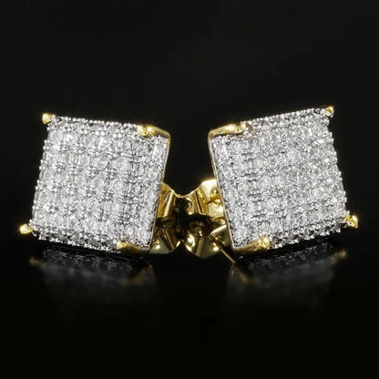 Iced Out Square Earrings